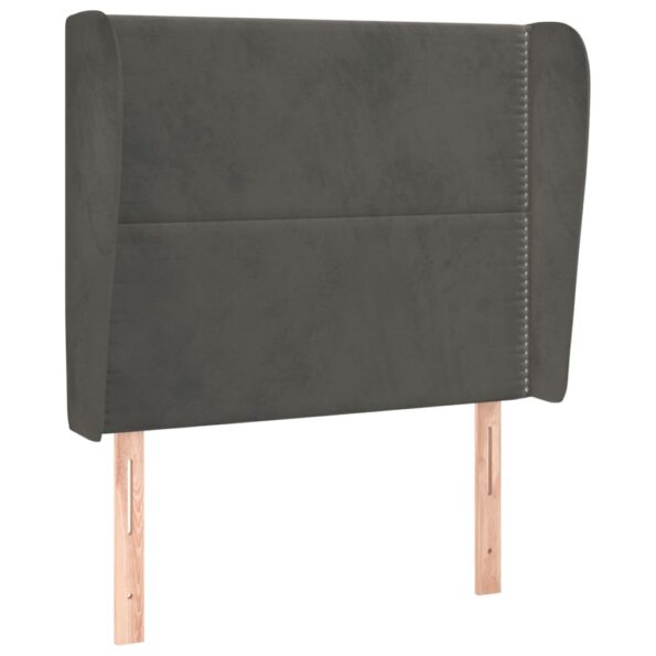VXL8720287257172_a_en_hd_1.jpg vidaXL Čelo postele so záhybmi tmavosivé 93 x 23 x 118/128 cm zamat – Obrázok 2