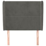 vidaXL Čelo postele so záhybmi tmavosivé 93 x 23 x 118/128 cm zamat – Obrázok 3