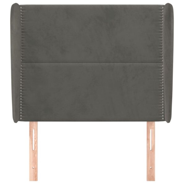VXL8720287257172_g_en_hd_1.jpg vidaXL Čelo postele so záhybmi tmavosivé 93 x 23 x 118/128 cm zamat – Obrázok 3