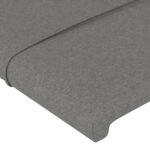 vidaXL Čelo postele so záhybmi tmavosivé 83x23x118/128 cm látka – Obrázok 5
