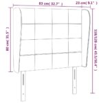 vidaXL Čelo postele so záhybmi tmavosivé 83x23x118/128 cm látka – Obrázok 9