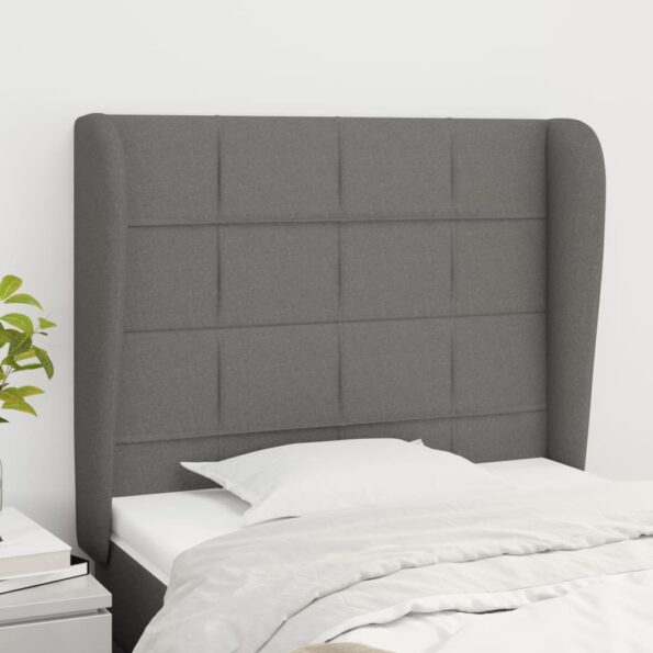 VXL8720287257950_m_en_hd_1.jpg vidaXL Čelo postele so záhybmi tmavosivé 83x23x118/128 cm látka – Obrázok 1