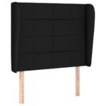 vidaXL Čelo postele so záhybmi čierne 103x23x118/128 cm látka – Obrázok 2