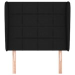 vidaXL Čelo postele so záhybmi čierne 103x23x118/128 cm látka – Obrázok 3