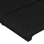 vidaXL Čelo postele so záhybmi čierne 103x23x118/128 cm látka – Obrázok 5