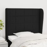 vidaXL Čelo postele so záhybmi čierne 103x23x118/128 cm látka