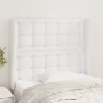 vidaXL Čelo postele so záhybmi modré 83x23x118/128 cm umelá koža