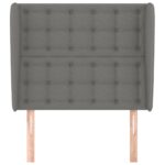 vidaXL Čelo postele so záhybmi tmavosivé 93 x 23 x 118/128 cm látka – Obrázok 3