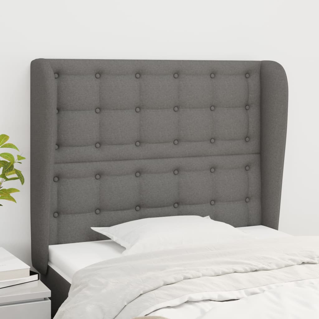 VXL8720287262374_m_en_hd_1.jpg vidaXL Čelo postele so záhybmi tmavosivé 93 x 23 x 118/128 cm látka – Obrázok 1