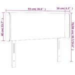 vidaXL Čelo postele so záhybmi tmavosivé 93x16x78/88 cm látka – Obrázok 9