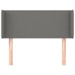 vidaXL Čelo postele so záhybmi tmavosivé 103 x 16 x 78/88 cm látka – Obrázok 3