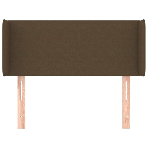 vidaXL Čelo postele so záhybmi tmavohendé 103x16x78/88 cm látka – Obrázok 3