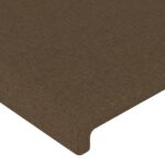 vidaXL Čelo postele so záhybmi tmavohendé 103x16x78/88 cm látka – Obrázok 5