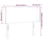 vidaXL Čelo postele so záhybmi tmavohendé 103x16x78/88 cm látka – Obrázok 9