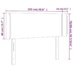 vidaXL Čelo postele so záhybmi tmavohendé 103x16x78/88 cm látka – Obrázok 9