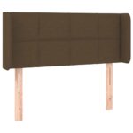 vidaXL Čelo postele so záhybmi tmavohendé 93x16x78/88 cm látka – Obrázok 2