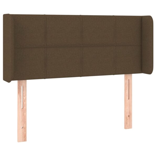 vidaXL Čelo postele so záhybmi tmavohendé 93x16x78/88 cm látka – Obrázok 2