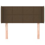 vidaXL Čelo postele so záhybmi tmavohendé 93x16x78/88 cm látka – Obrázok 3