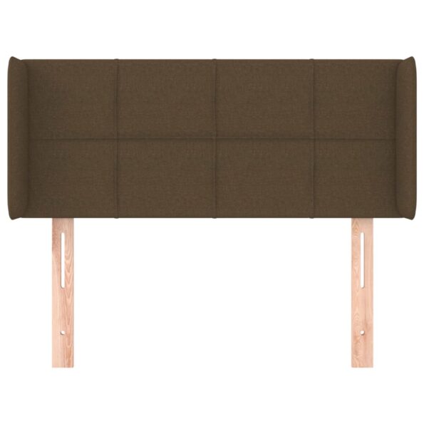vidaXL Čelo postele so záhybmi tmavohendé 93x16x78/88 cm látka – Obrázok 3