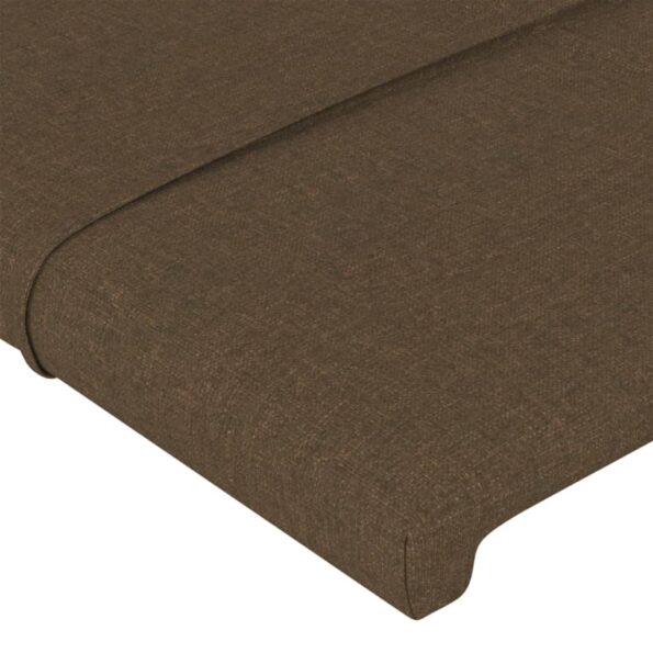 vidaXL Čelo postele so záhybmi tmavohendé 93x16x78/88 cm látka – Obrázok 5