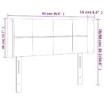 vidaXL Čelo postele so záhybmi tmavohendé 93x16x78/88 cm látka – Obrázok 9