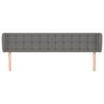 vidaXL Čelo postele so záhybmi tmavosivé 183x16x78/88 cm látka – Obrázok 3