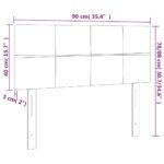 vidaXL Čelo postele s LED tmavosivé 90x5x78/88 cm látka – Obrázok 6
