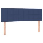 vidaXL Čelo postele s LED modré 144x5x78/88 cm látka – Obrázok 4