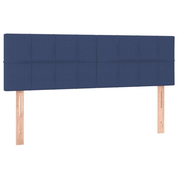 vidaXL Čelo postele s LED modré 144x5x78/88 cm látka – Obrázok 4