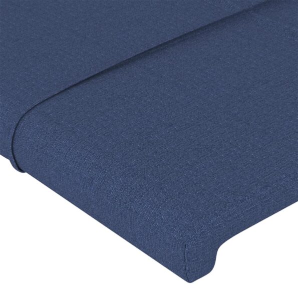 vidaXL Čelo postele s LED modré 144x5x78/88 cm látka – Obrázok 5