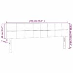 vidaXL Čelo postele s LED čierne 200x5x78/88 cm látka – Obrázok 6