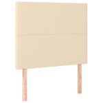 vidaXL Čelo postele krémové 90x5x118/128 cm látka – Obrázok 4