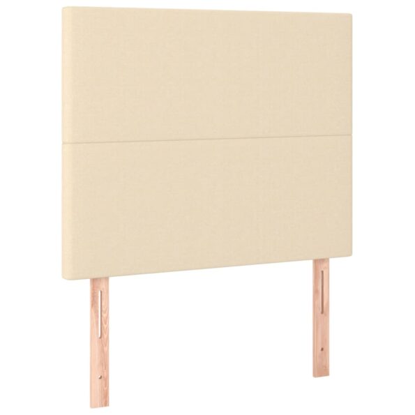 vidaXL Čelo postele krémové 90x5x118/128 cm látka – Obrázok 4