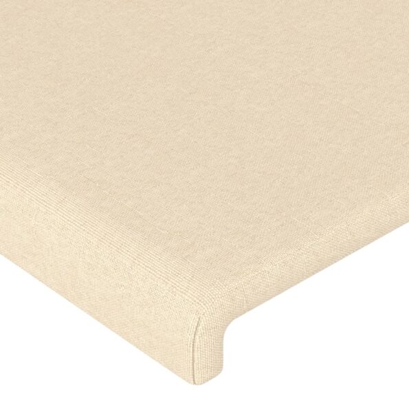 vidaXL Čelo postele krémové 90x5x118/128 cm látka – Obrázok 5