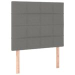 vidaXL Čelo postele s LED tmavosivé 80x5x118/128 cm látka – Obrázok 4