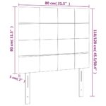 vidaXL Čelo postele s LED tmavosivé 80x5x118/128 cm látka – Obrázok 6