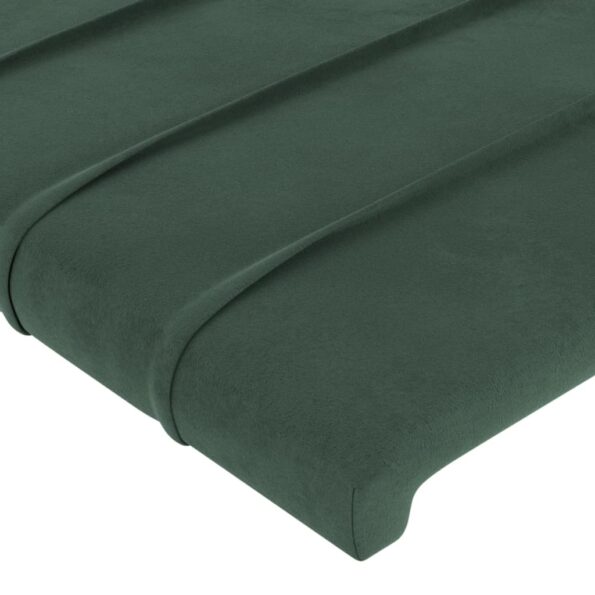 VXL8720287292531_g_en_hd_3.jpg vidaXL Čelo postele s LED tmavozelené 100x5x118/128 cm zamat – Obrázok 5