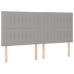 vidaXL Čelo postele s LED bledosivé 160x5x118/128 cm látka – Obrázok 4