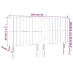 vidaXL Čelo postele s LED bledosivé 160x5x118/128 cm látka – Obrázok 6