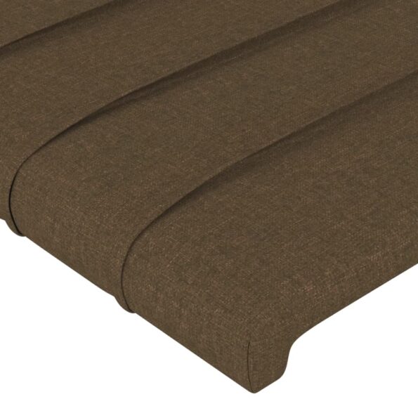 vidaXL Čelo postele s LED tmavohendé 103x16x78/88 cm látka – Obrázok 5