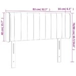 vidaXL Čelo postele s LED tmavohendé 83x16x78/88 cm látka – Obrázok 6