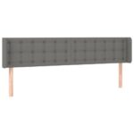 vidaXL Čelo postele s LED tmavosivé 183x16x78/88 cm látka – Obrázok 3