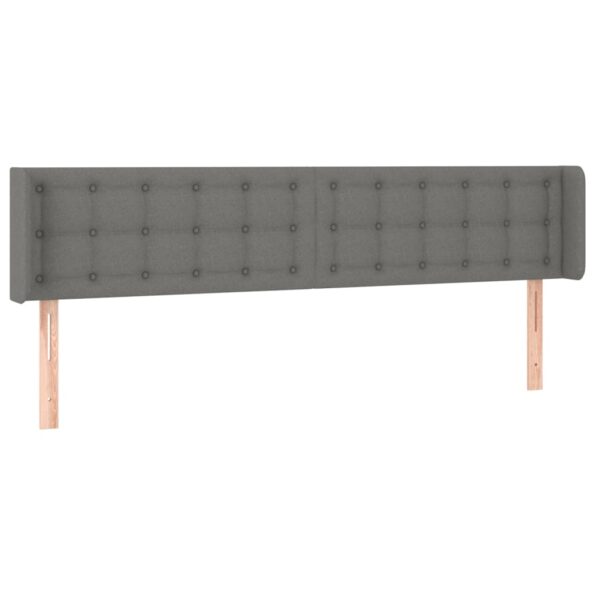 VXL8720287303299_g_en_hd_1.jpg vidaXL Čelo postele s LED tmavosivé 183x16x78/88 cm látka – Obrázok 3