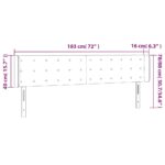 vidaXL Čelo postele s LED tmavosivé 183x16x78/88 cm látka – Obrázok 6