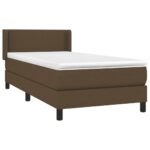 vidaXL Boxspring posteľ s matracom tmavohnedá 90x190 cm látka – Obrázok 3