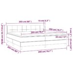 vidaXL Boxspring posteľ s matracom tmavosivá 200x200 cm látka – Obrázok 7