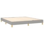 vidaXL Boxspring posteľ s matracom bledosivá 180x200 cm látka – Obrázok 4