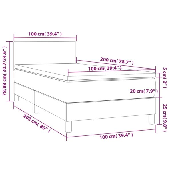 VXL8720287364986_g_en_hd_6.jpg vidaXL Posteľ boxsping s matracom a LED tmavosivá 100x200 cm látka – Obrázok 8