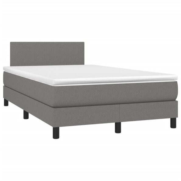 VXL8720287365068_g_en_hd_1.jpg vidaXL Posteľ boxsping s matracom a LED tmavosivá 120x200 cm látka – Obrázok 3