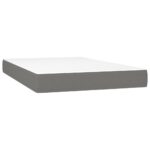 vidaXL Posteľ boxsping s matracom a LED tmavosivá 120x200 cm látka – Obrázok 6